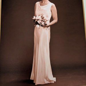 ABS White Satin Wedding/Formal Dress, Size 2